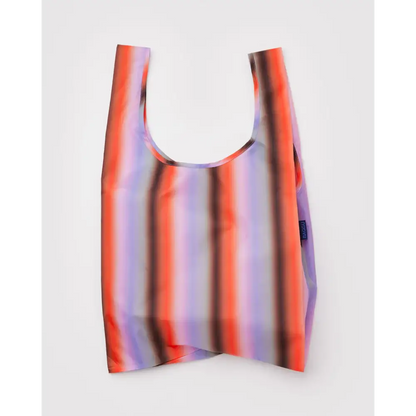 Standard Baggu Reusable Tote Bag - Gradient Stripe Poppy & Lilac
