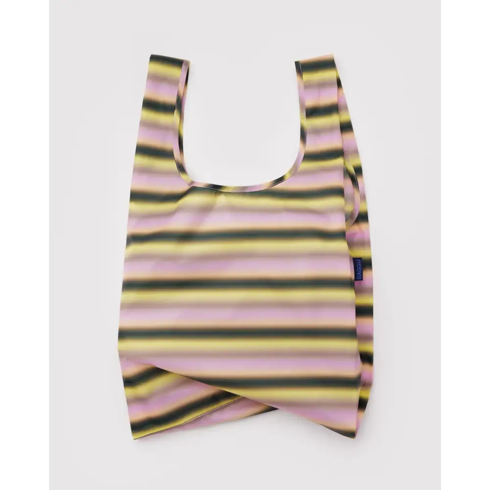 Standard Baggu Reusable Tote Bag - Gradient Stripe Pink & Yellow
