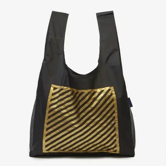 BAGGU bag feating a center graphic of a golden square with black diagonal lines going through - PABOOM