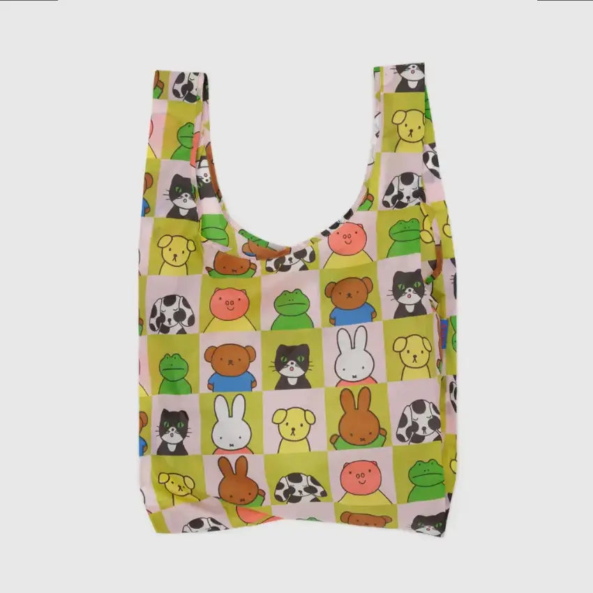 BAGGU tote bag with arrays of cute cartoon animals PABOOM