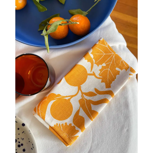 Banquet Workshop - All Linen Marigold-Yellow California Printed Tea Towel