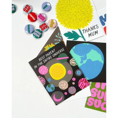 Best Parent in the Entire Universe Note Card - PABOOM