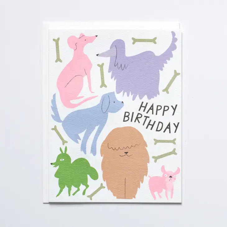Dog, Dogs and More Dogs Birthday Card - PABOOM