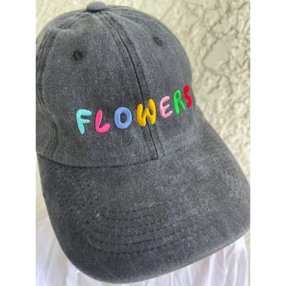 Banquet Workshop - FLOWERS Rainbow Embroidered Baseball Cap