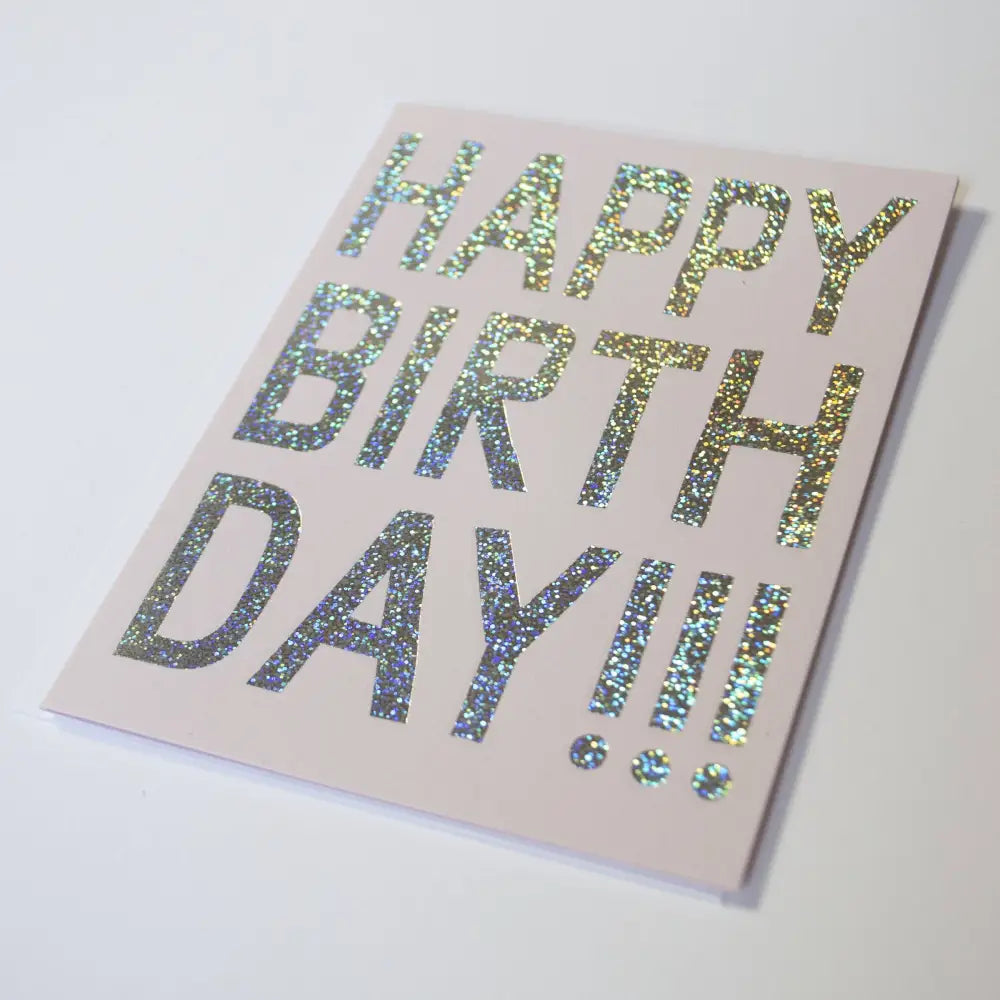 Glitter Hologram Foil Birthday Card - PABOOM