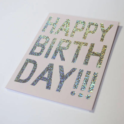 Glitter Hologram Foil Birthday Card - PABOOM