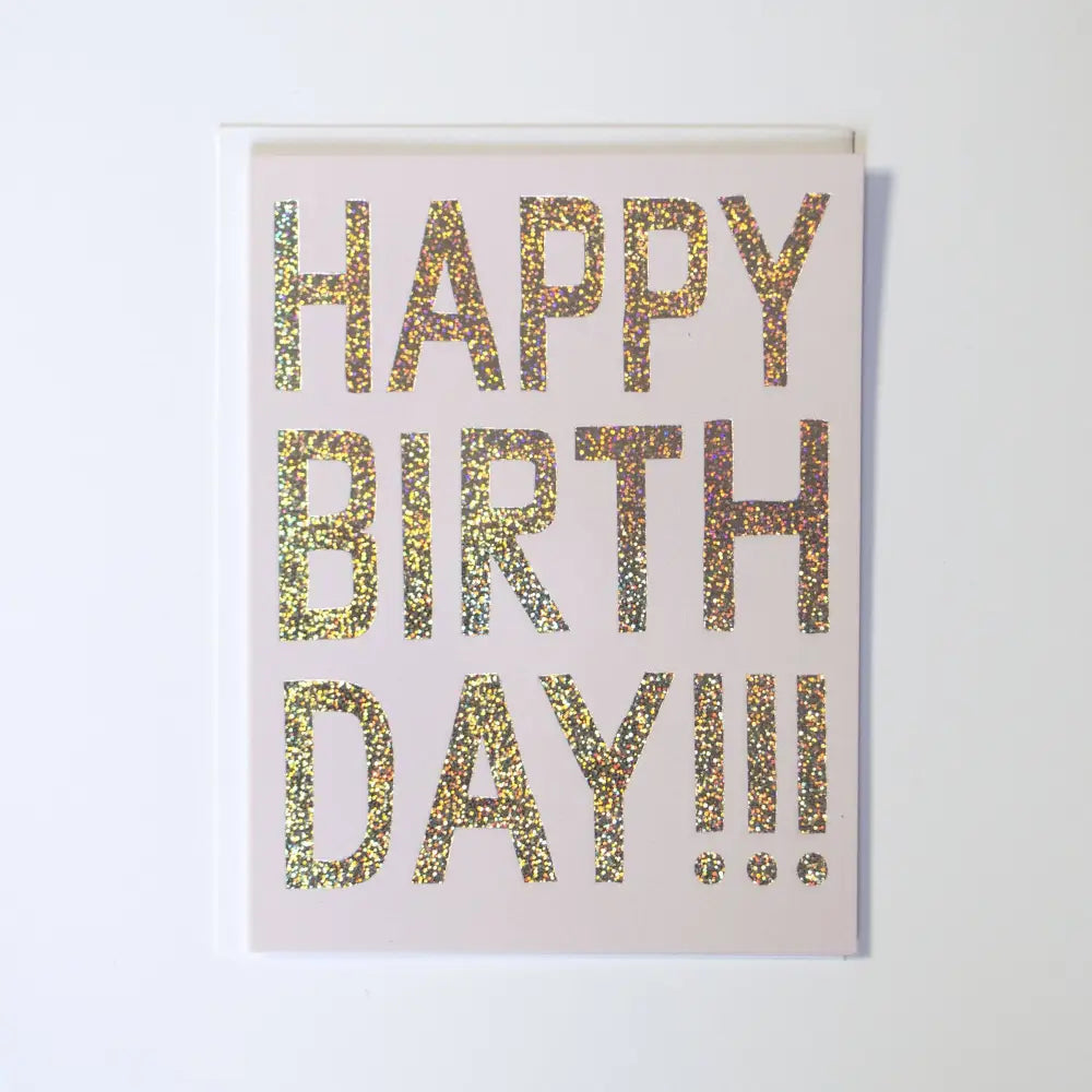 Glitter Hologram Foil Birthday Card - PABOOM