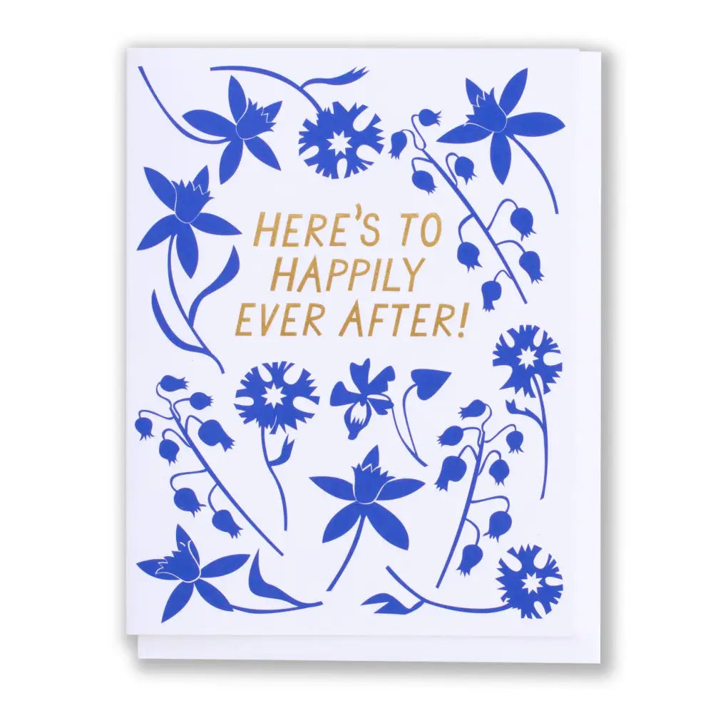 Happily Ever After Foil and Floral Note Card | New, teatowel | PABOOM