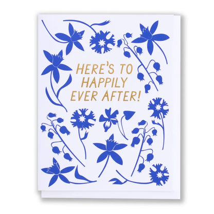 Happily Ever After Foil and Floral Note Card | New, teatowel | PABOOM