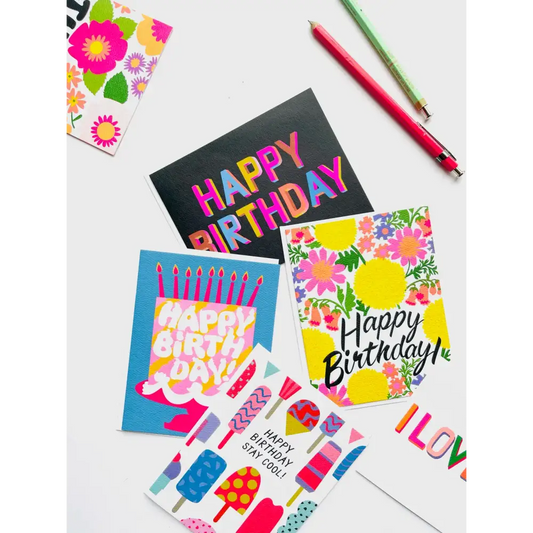 Happy Birthday 3D Brights Card - PABOOM