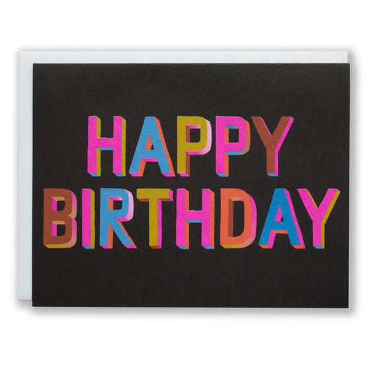 Happy Birthday 3D Brights Card - PABOOM