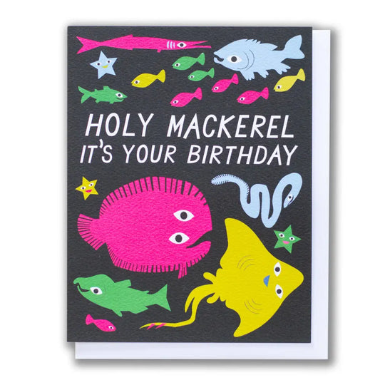 Holy Mackerel Birthday Note Card | birthday, New | PABOOM