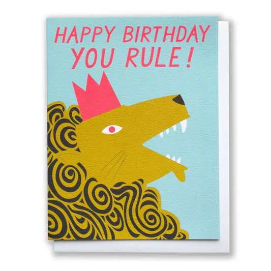 King of the Beasts Happy Birthday Card - PABOOM