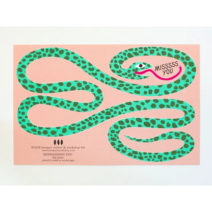 Miss You Snake Card - PABOOM