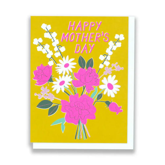 Mother's Day Bouquet Yellow Card - PABOOM