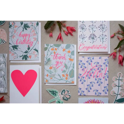 Banquet Workshop - Neon Pink Heart Card