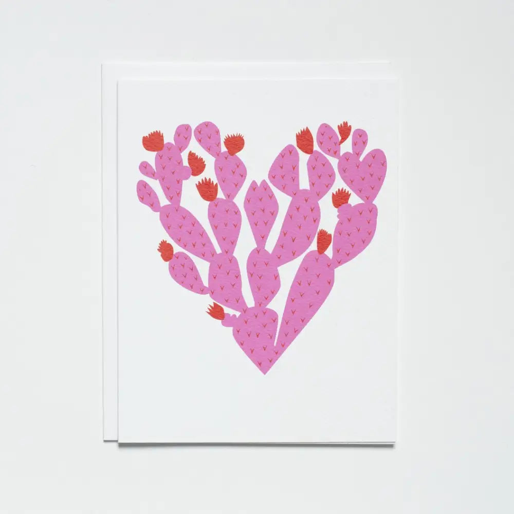 Paddle Cactus Heart Card - PABOOM
