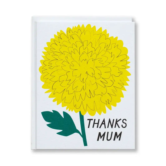 Thanks Mum Chrysanthemum Card - PABOOM
