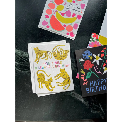 Banquet Workshop - Wild Cheetah Birthday Card