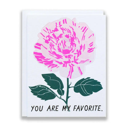 You Are My Favorite - Variegated Rose - Note Card | friendship, love, New | PABOOM