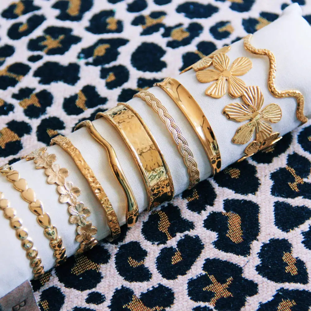 Bangle wave small - gold - PABOOM