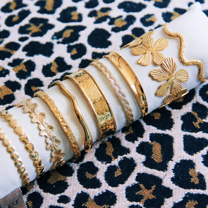 Bangle wave small - gold - PABOOM