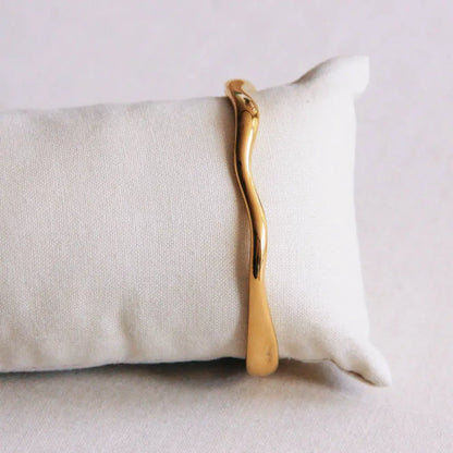 Bangle wave small - gold - PABOOM