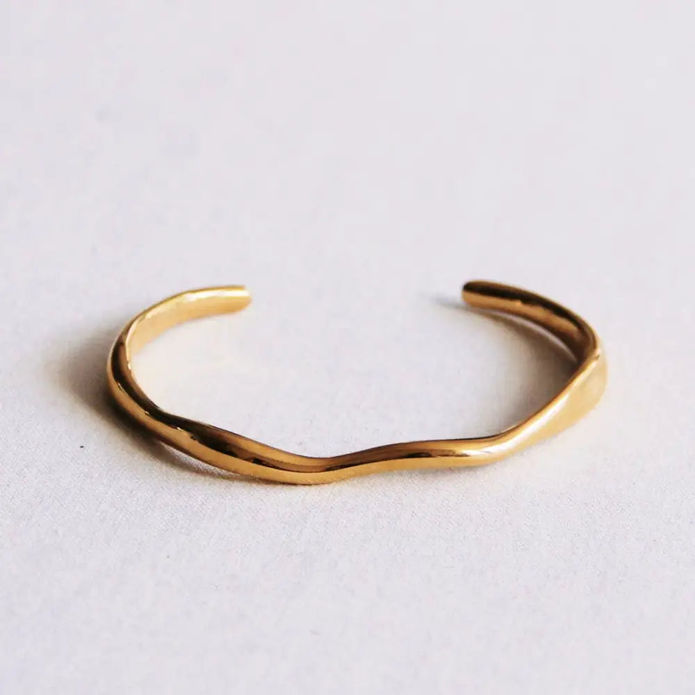 Bangle wave small - gold - PABOOM