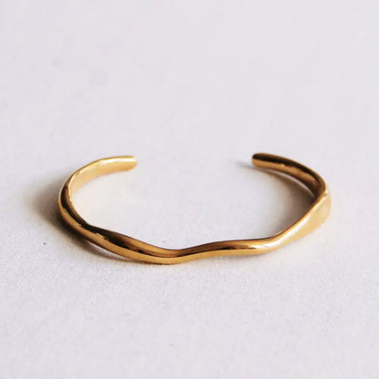 Bangle wave small - gold - PABOOM