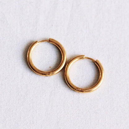 Basic Hoop Earrings - Silver / 20mm