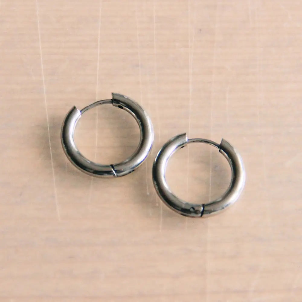 Basic Hoop Earrings - Silver / 50mm