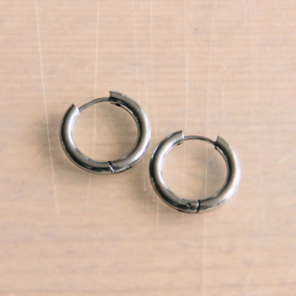 Basic Hoop Earrings - Silver / 50mm