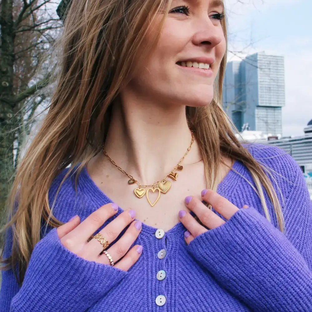 Charm Necklace Hearts - PABOOM