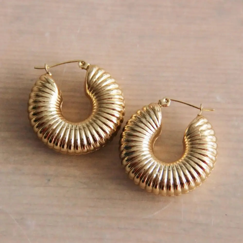 Chunky Gold Hoops - PABOOM