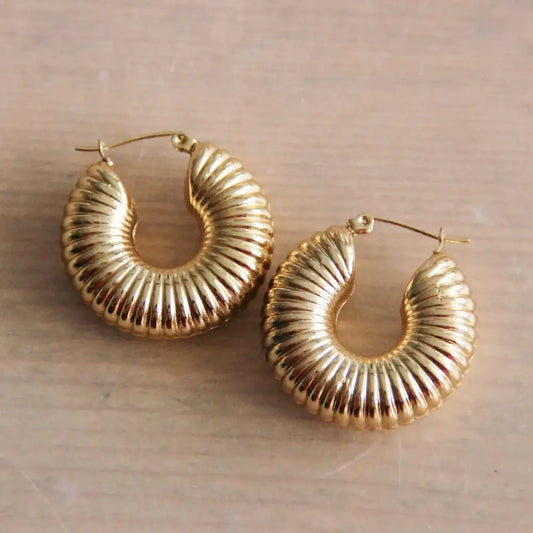 Chunky Gold Hoops - PABOOM