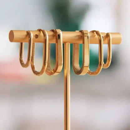 Creole Oval Earrings 16mm - Gold