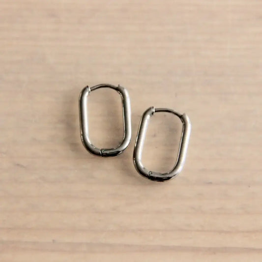 Creole Oval Earrings 16mm - Gold
