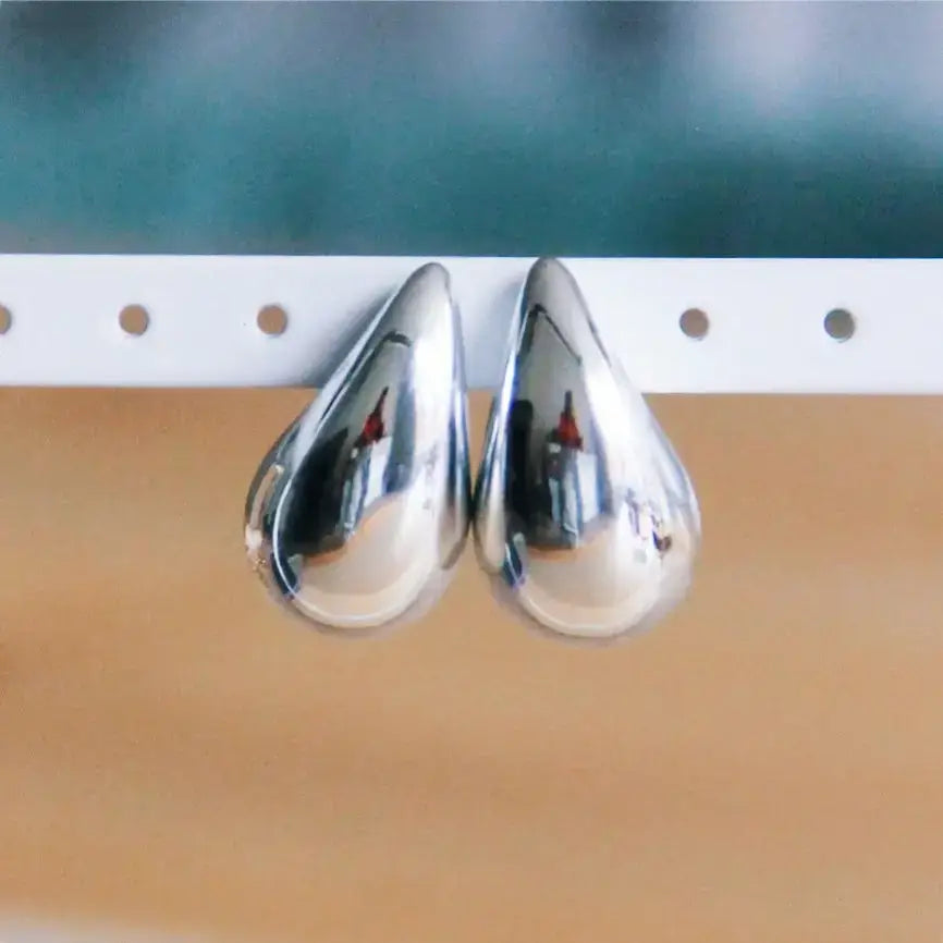 Drop Earrings Silver and Gold - Gold / Small