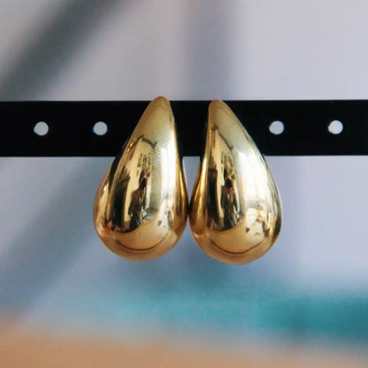Drop Earrings Silver and Gold - Silver / Large
