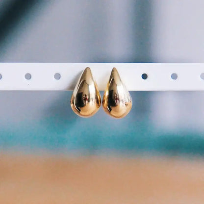 Drop Earrings Silver and Gold - Silver / Large