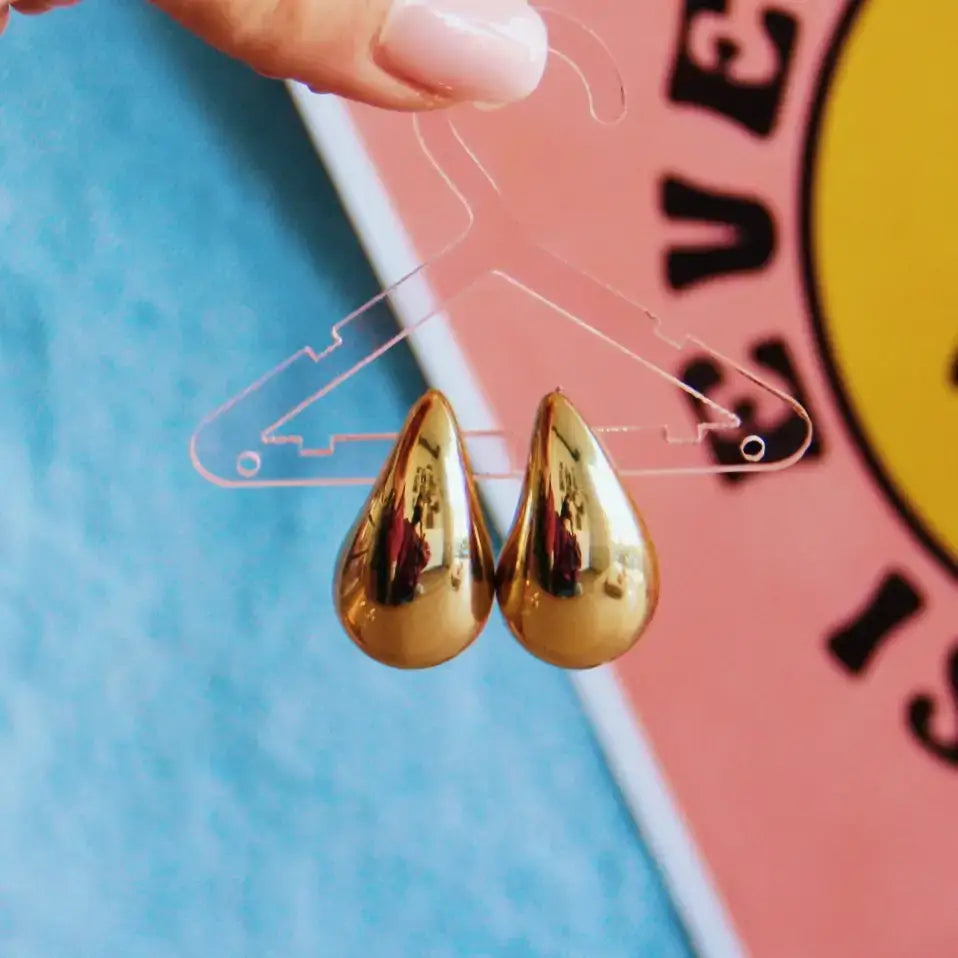Drop Earrings Silver and Gold - Gold / Small