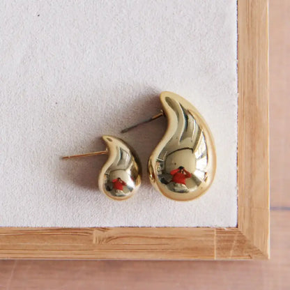 Drop Earrings Silver and Gold - Silver / Large