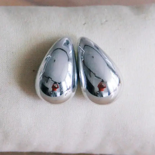 Drop Earrings Silver and Gold - Gold / Small