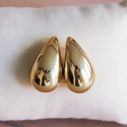 Drop Earrings Silver and Gold - Gold / Large