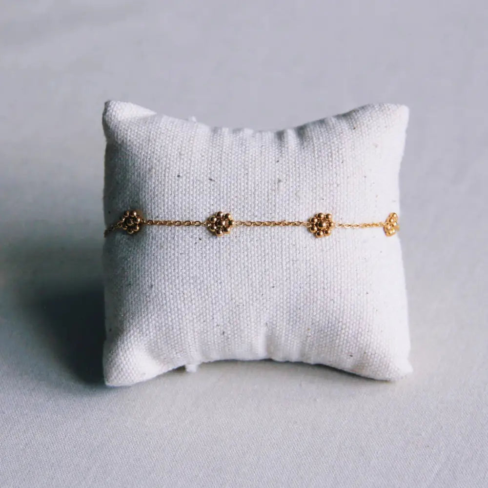 Fine Daisy Flower Bracelet Gold - PABOOM
