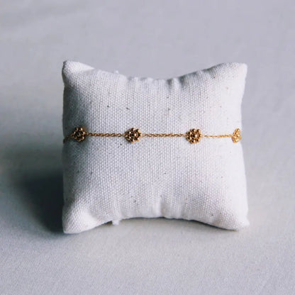 Fine Daisy Flower Bracelet Gold - PABOOM