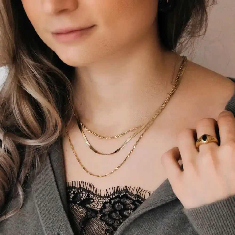 Fine Twisted Gold Necklace - PABOOM