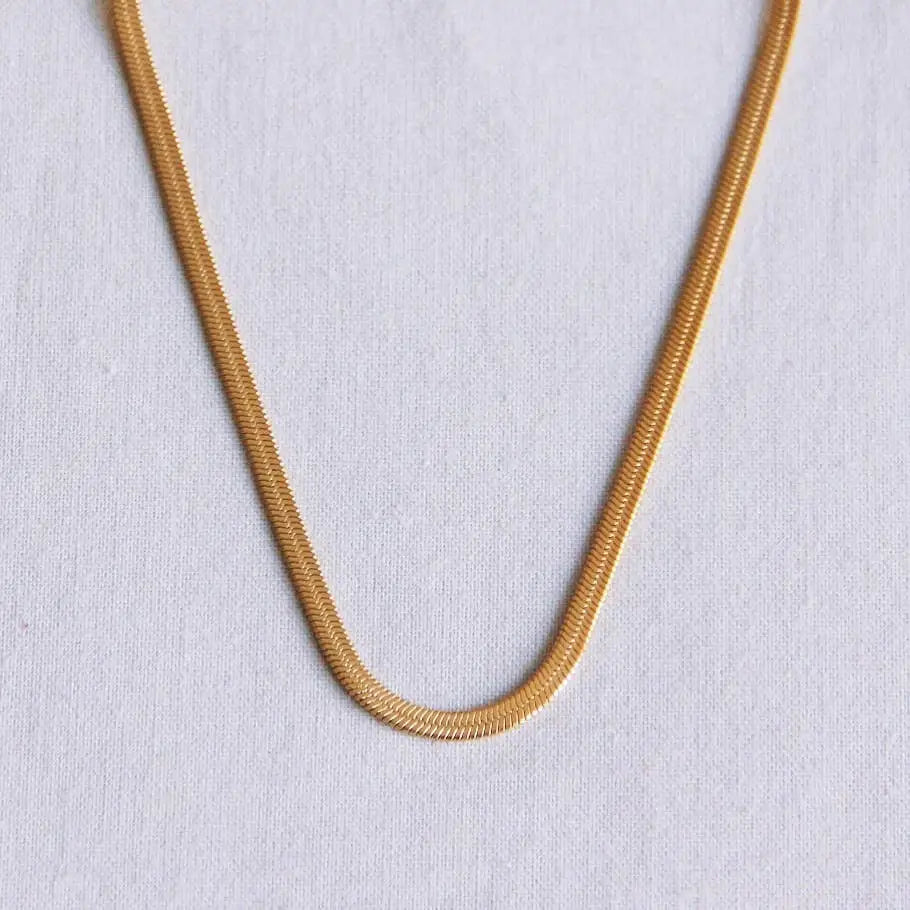 Bazou - Flat Snake Chain Gold