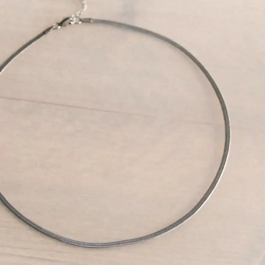 Flat Snake Silver Chain - PABOOM