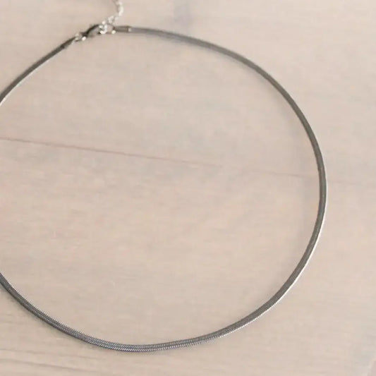 Flat Snake Silver Chain - PABOOM